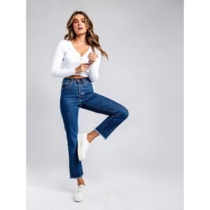 Levi's Women's Straight Leg Jeans - Dark Blue